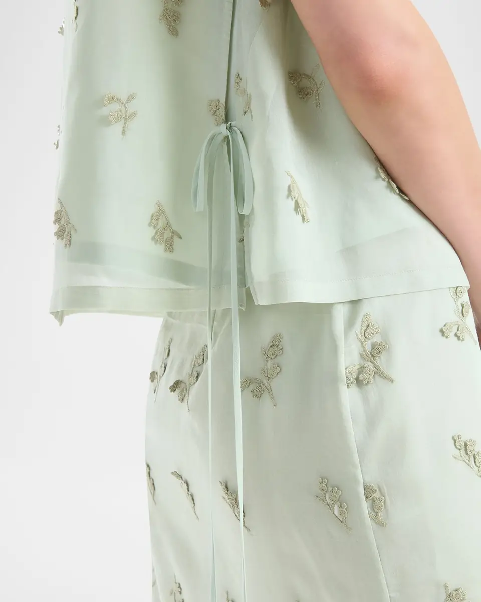Altuzarra Siggi Embroidered Side-Tie Top | Thumbnail 5 Altuzarra Siggi Embroidered Side-Tie Top | Thumbnail 5