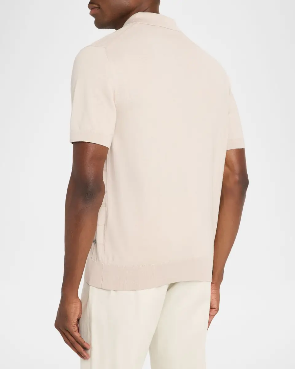 Bugatchi Men's Textured Grid Short-Sleeve Polo Sweater | Thumbnail 3 Bugatchi Men's Textured Grid Short-Sleeve Polo Sweater | Thumbnail 3