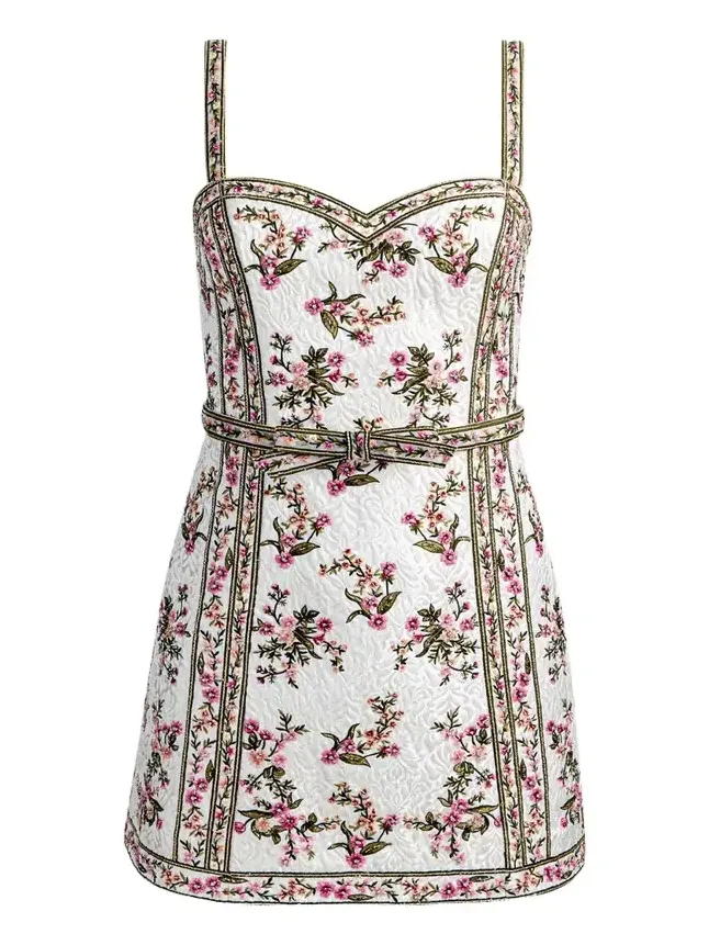 Katia Embroidered Jacquard Mini Dress