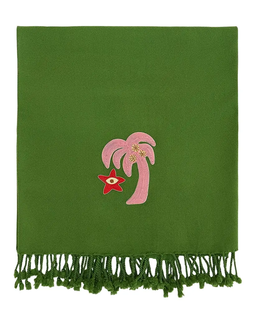 Jonathan Adler Playa Embroidered Throw, 50" x 70"