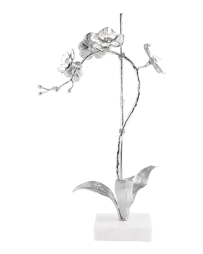 Michael Aram Silver Orchid Stem Sculpture