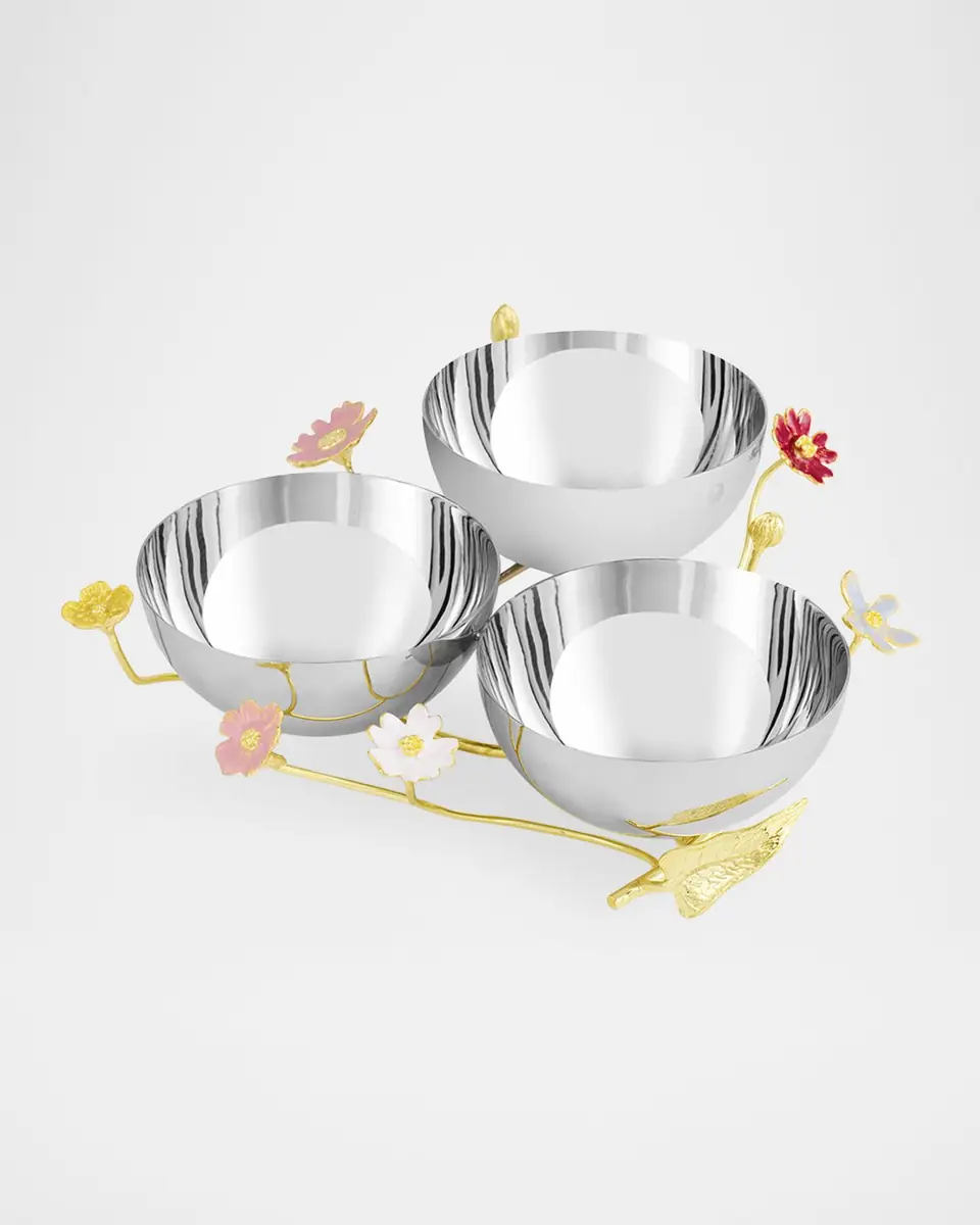 Michael Aram Wildflower Triple Dish | Thumbnail 2 Michael Aram Wildflower Triple Dish | Thumbnail 2