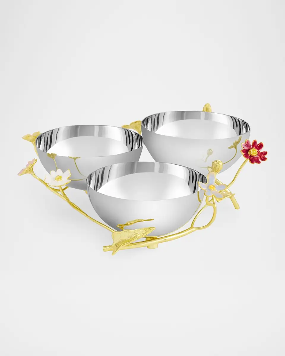 Michael Aram Wildflower Triple Dish | Thumbnail 3 Michael Aram Wildflower Triple Dish | Thumbnail 3