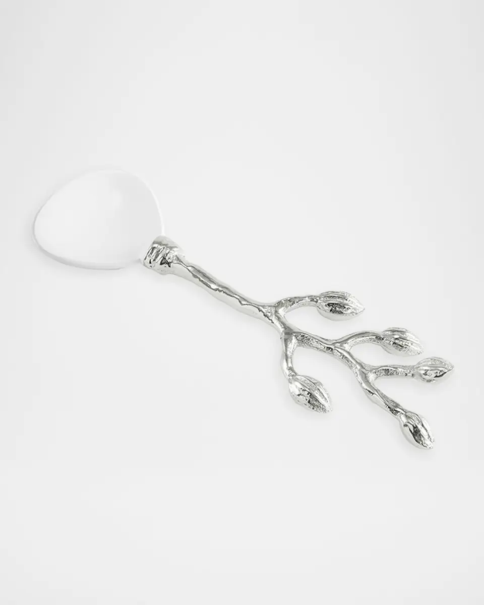 Michael Aram Silver Orchid Caviar Dish with Spoon | Thumbnail 5 Michael Aram Silver Orchid Caviar Dish with Spoon | Thumbnail 5