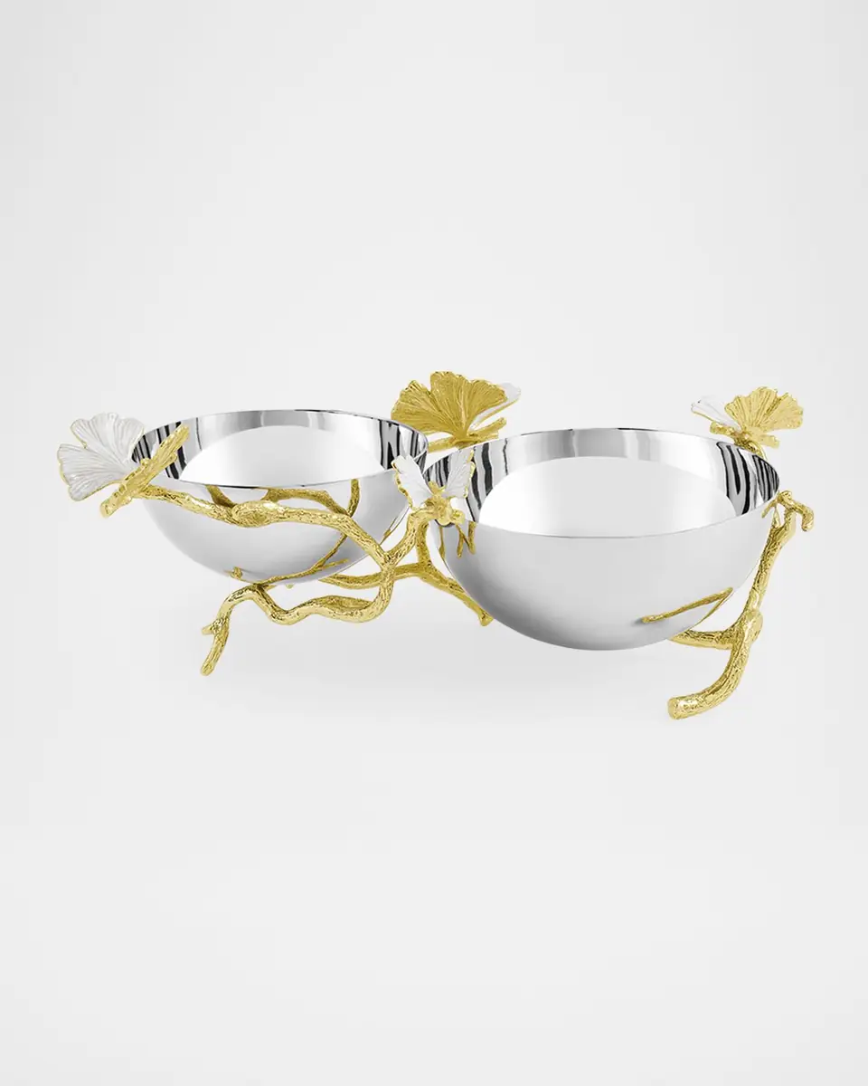 Michael Aram Butterfly Gingko Gold Double Dish | Thumbnail 2 Michael Aram Butterfly Gingko Gold Double Dish | Thumbnail 2