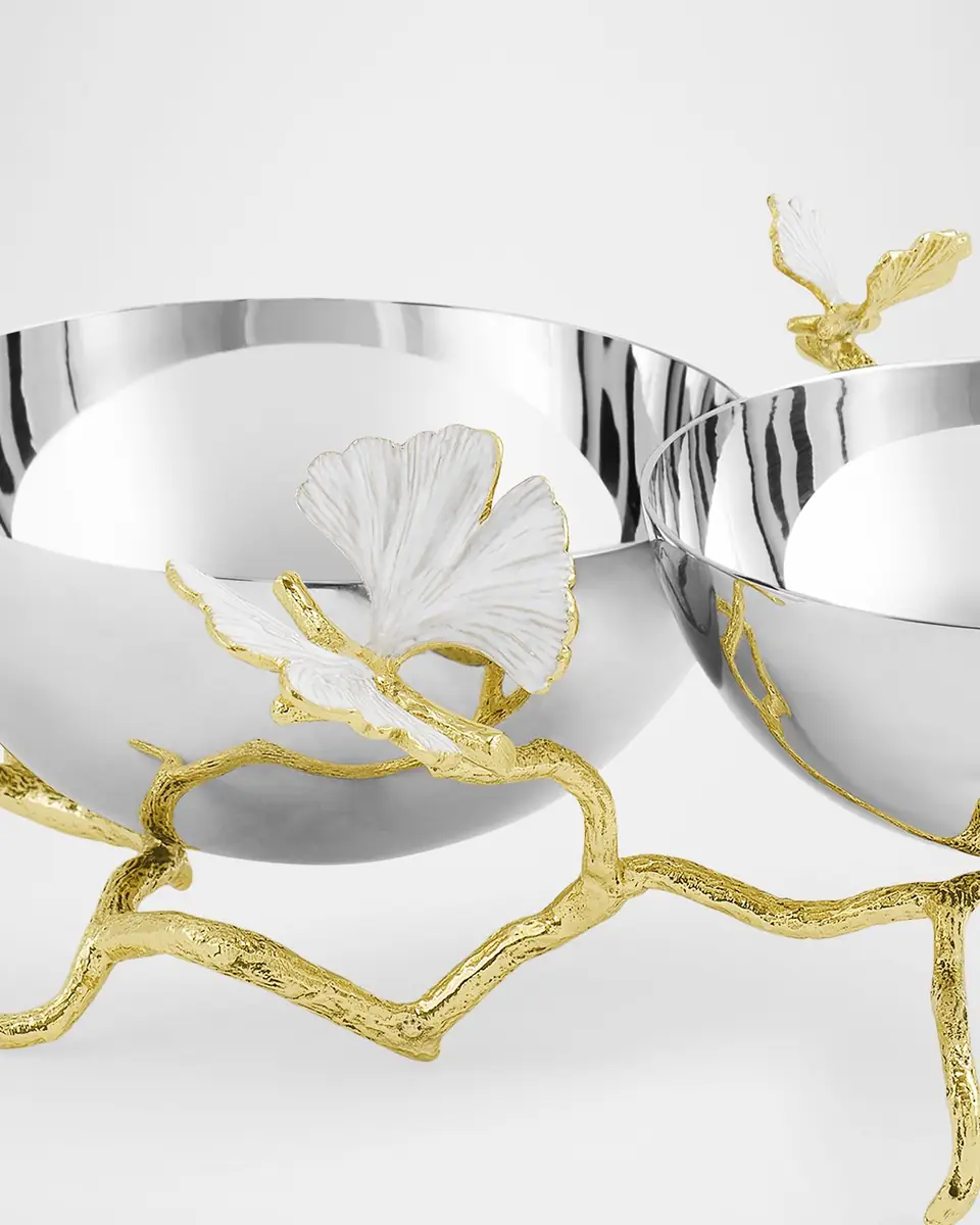 Michael Aram Butterfly Gingko Gold Double Dish | Thumbnail 3 Michael Aram Butterfly Gingko Gold Double Dish | Thumbnail 3