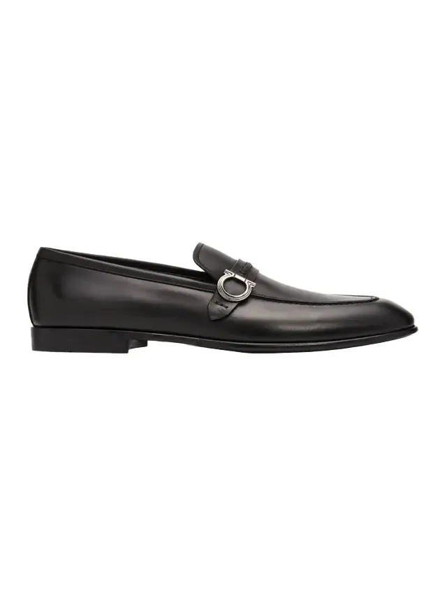Men's Terence Calfskin Gancini Saddle-Strap Loafers Men's Terence Calfskin Gancini Saddle-Strap Loafers