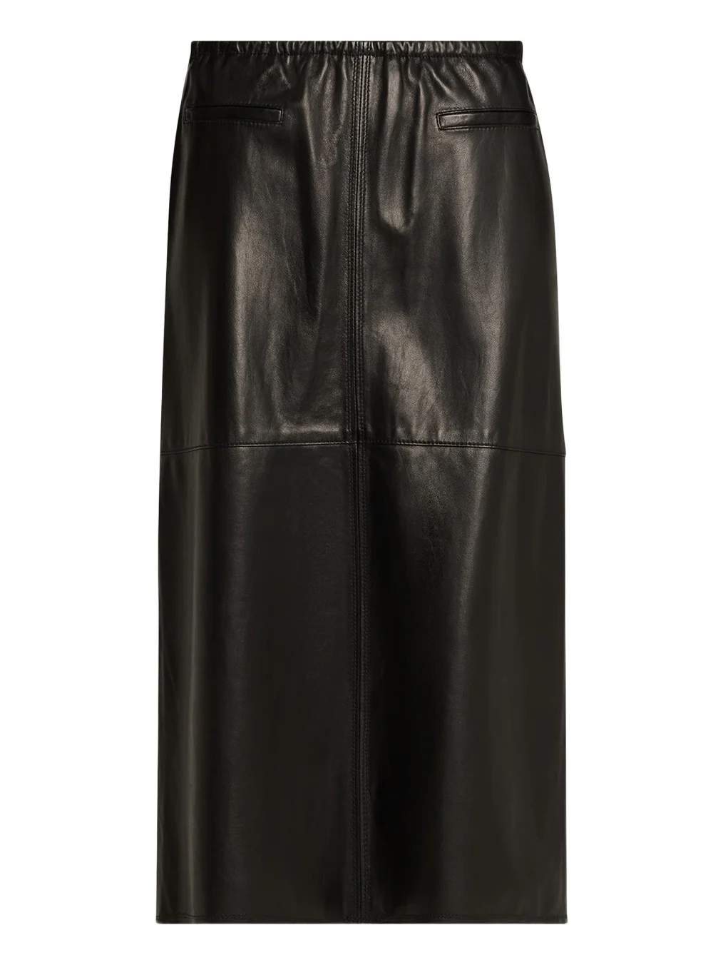 Runway Leather Midi Skirt