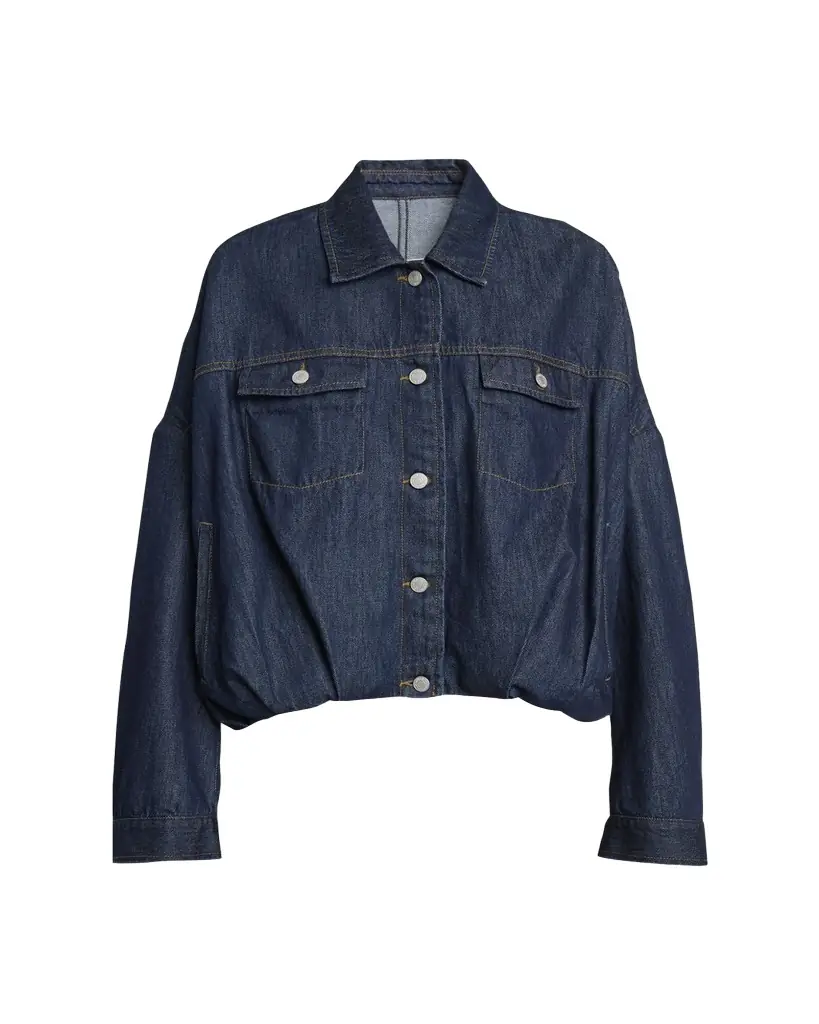 Dries Van Noten Denim Bubble Jacket | Image 1 Dries Van Noten Denim Bubble Jacket | Image 1