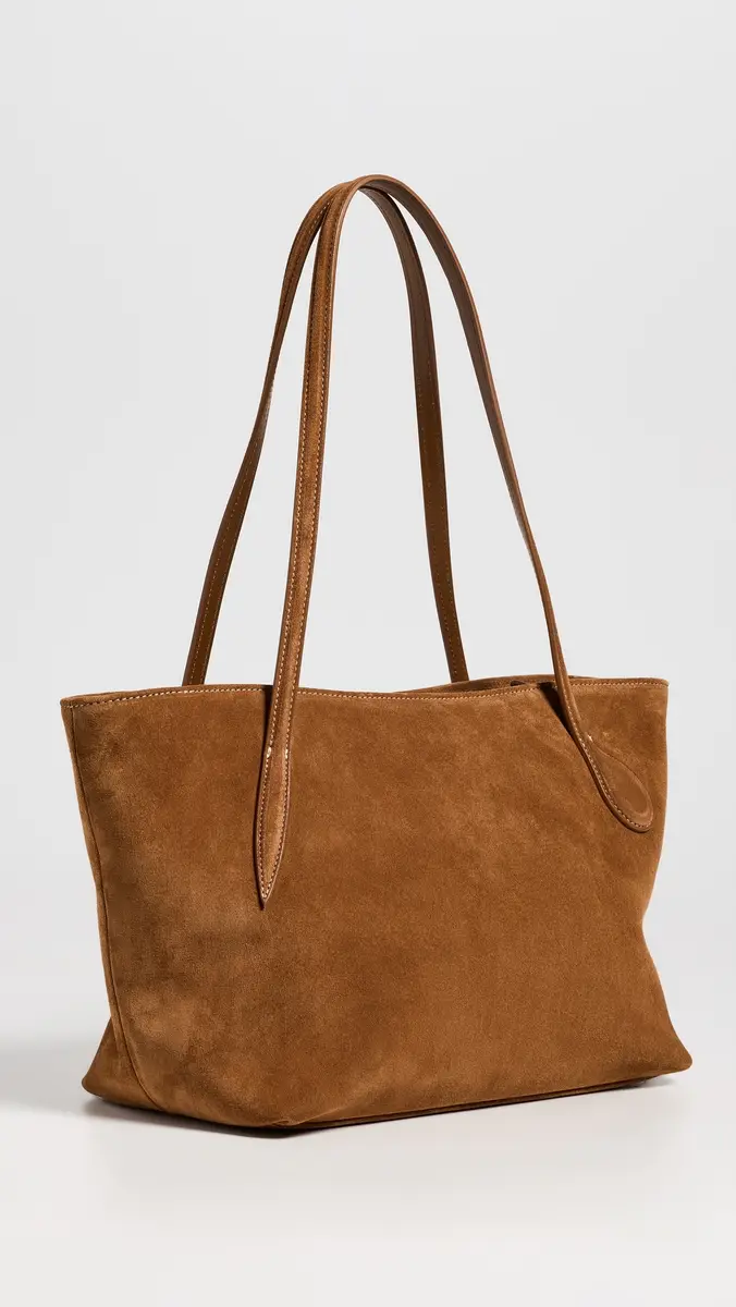 Liffner Sprout Suede Midi Tote Bag Saddle Brown Silver Charm One Size | Thumbnail 4 Liffner Sprout Suede Midi Tote Bag Saddle Brown Silver Charm One Size | Thumbnail 4