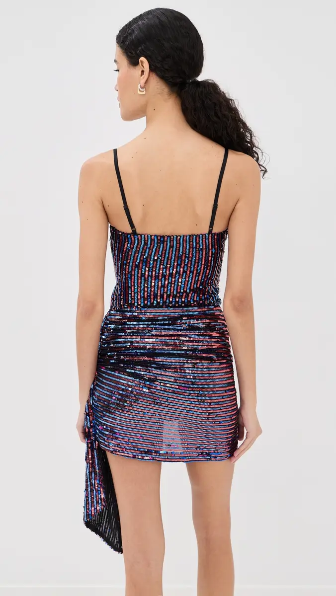 AREA Wrapped Sequin Mini Dress | Thumbnail 3 AREA Wrapped Sequin Mini Dress | Thumbnail 3