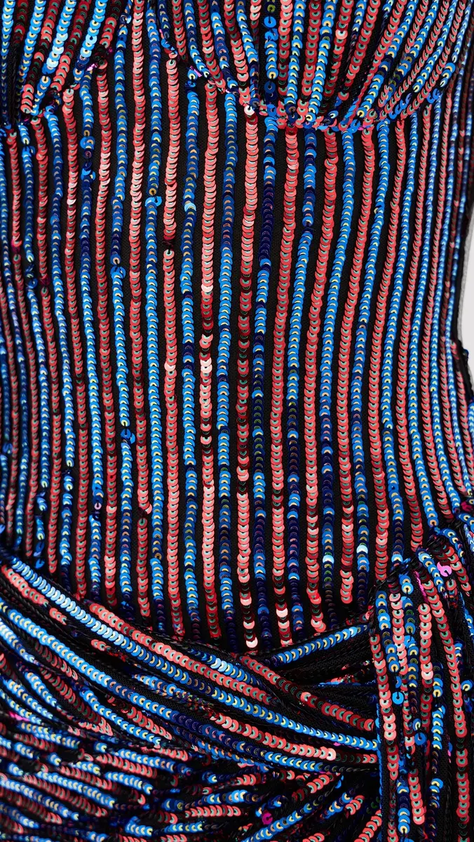 AREA Wrapped Sequin Mini Dress | Thumbnail 6 AREA Wrapped Sequin Mini Dress | Thumbnail 6