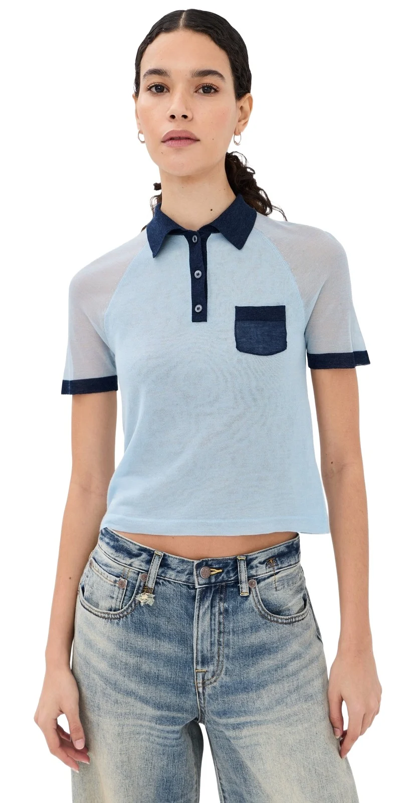 Acne Studios Transparent Polo Sweater
