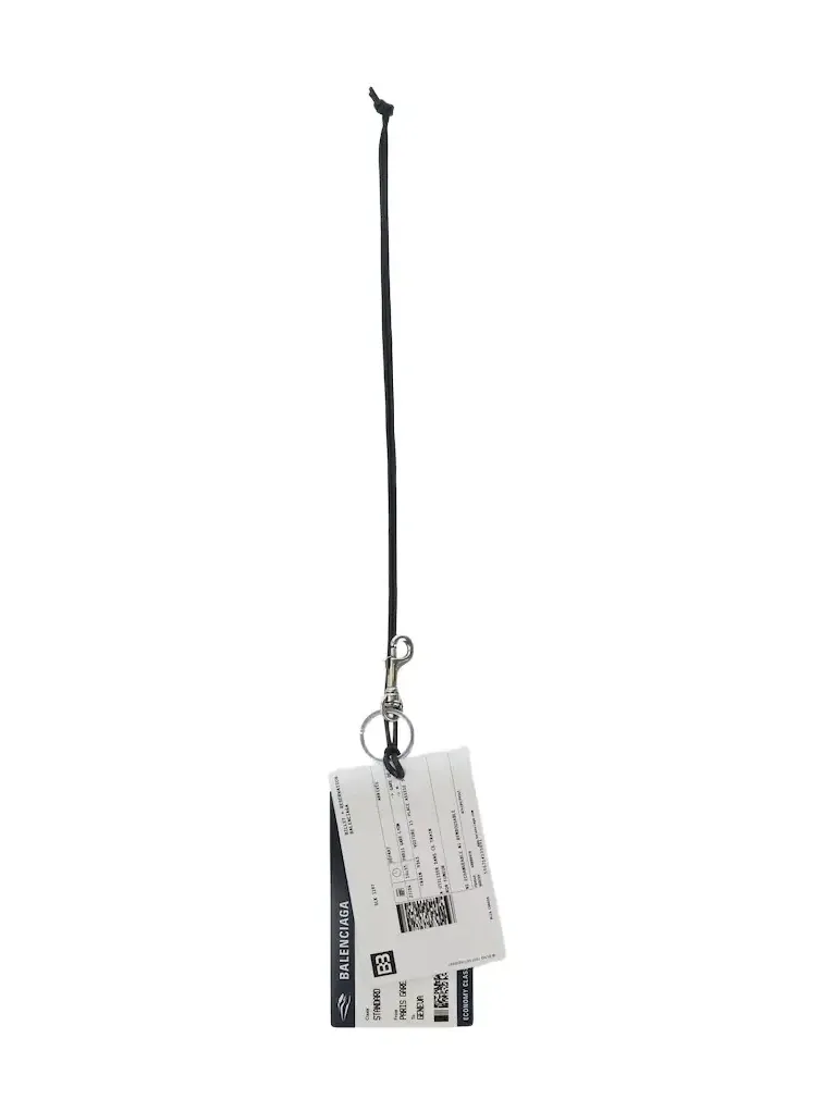 Balenciaga Train Ticket keychain