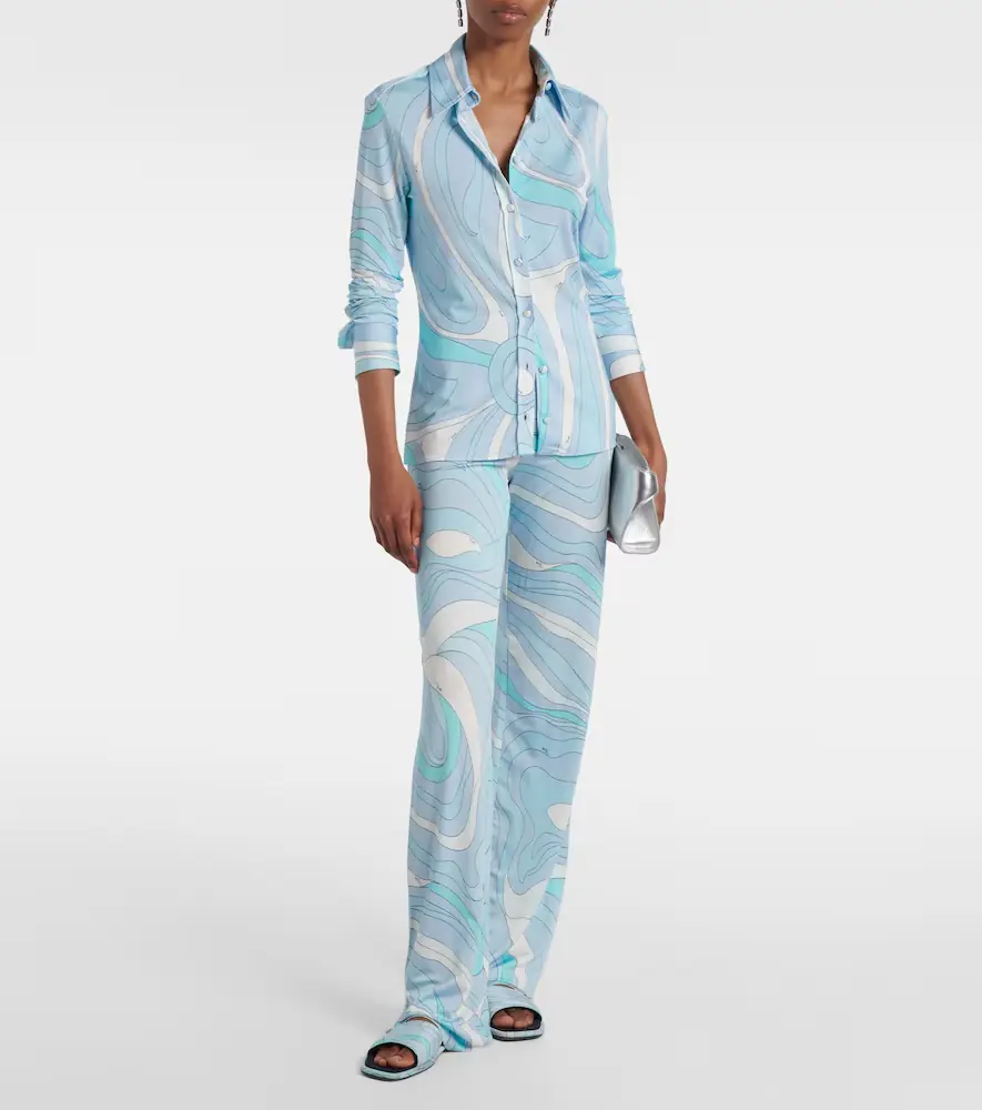 PUCCI Marmo satin jersey straight pants | Thumbnail 5 PUCCI Marmo satin jersey straight pants | Thumbnail 5