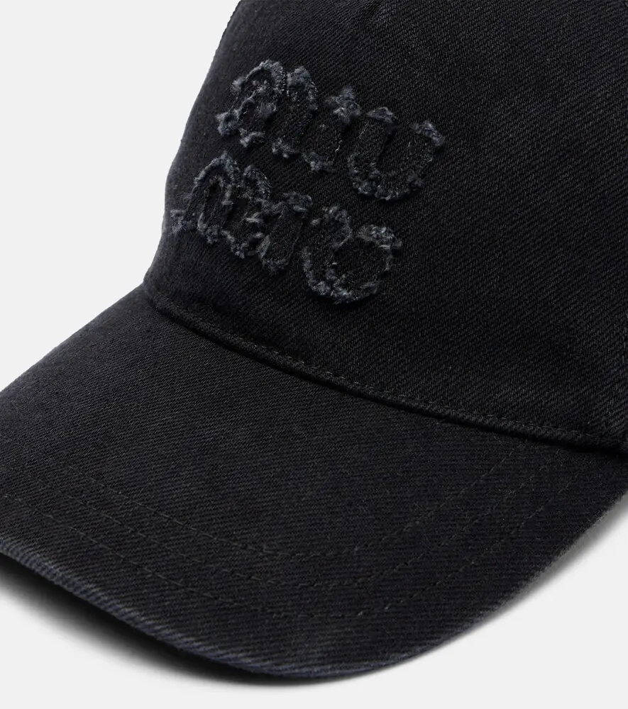 Miu Miu Logo denim baseball cap | Thumbnail 2