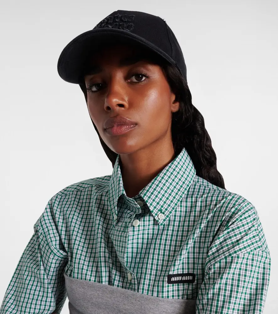 Miu Miu Logo denim baseball cap | Thumbnail 4