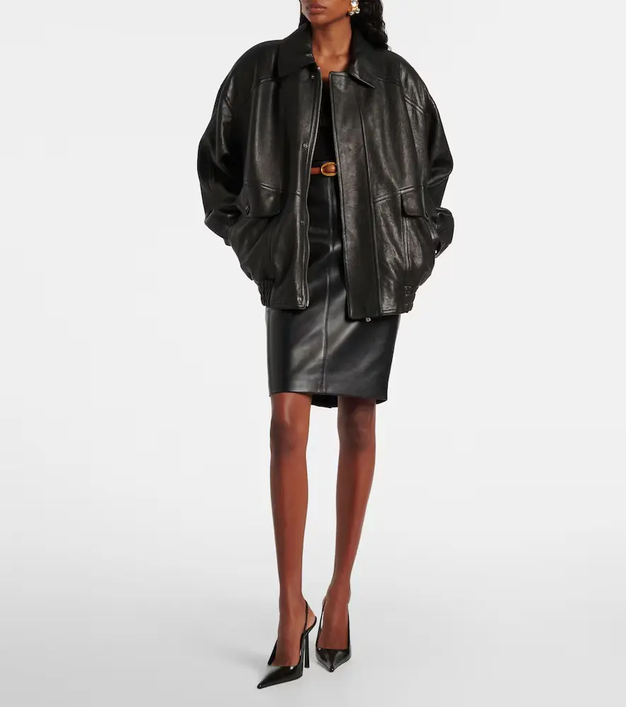 Saint Laurent High-rise leather miniskirt | Thumbnail 3 Saint Laurent High-rise leather miniskirt | Thumbnail 3