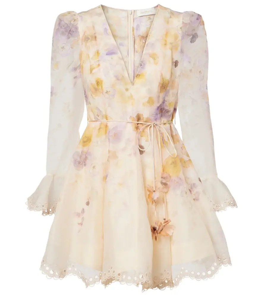 Zimmermann Memento linen and silk minidress | Image 1 Zimmermann Memento linen and silk minidress | Image 1