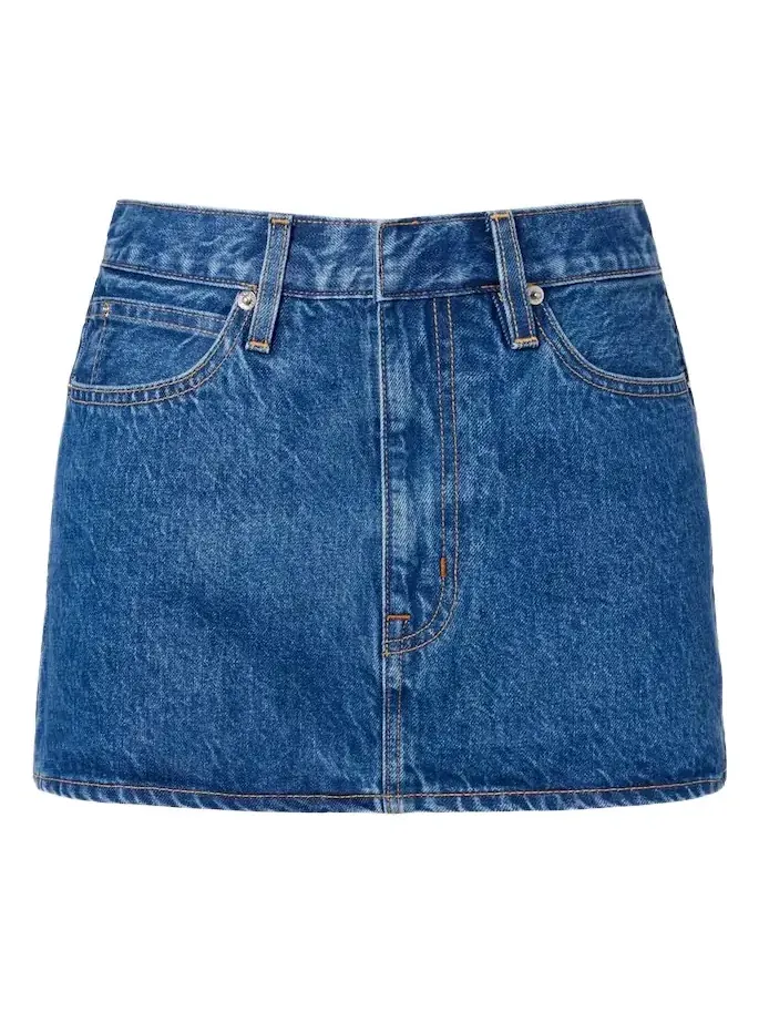 Micro denim miniskirt