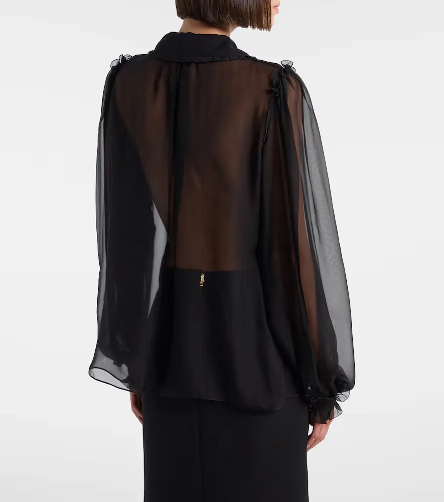 Dolce & Gabbana Ruffled sheer silk blouse | Thumbnail 2 Dolce & Gabbana Ruffled sheer silk blouse | Thumbnail 2