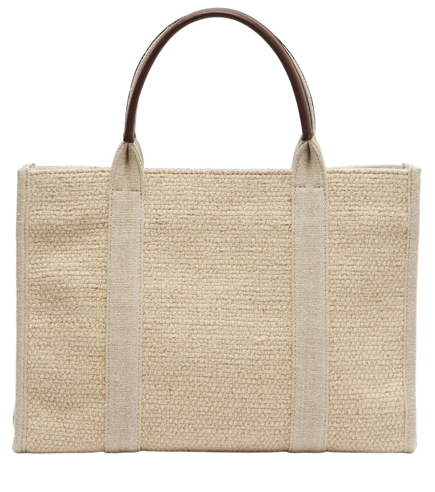 Georgia Medium leather-trimmed canvas tote bag Georgia Medium leather-trimmed canvas tote bag