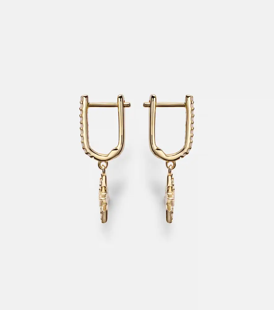 STONE AND STRAND Northern Star 14kt gold drop earrings with diamonds | Thumbnail 2 STONE AND STRAND Northern Star 14kt gold drop earrings with diamonds | Thumbnail 2