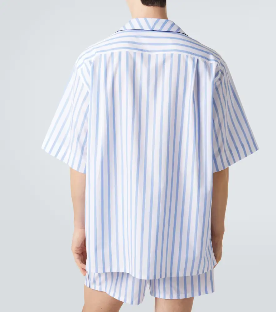 Dolce & Gabbana Striped cotton and silk poplin shirt | Thumbnail 4