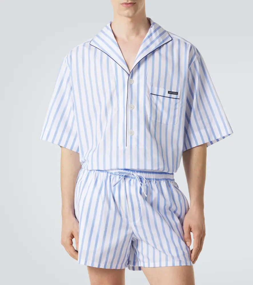 Dolce & Gabbana Striped cotton and silk poplin shirt | Thumbnail 6
