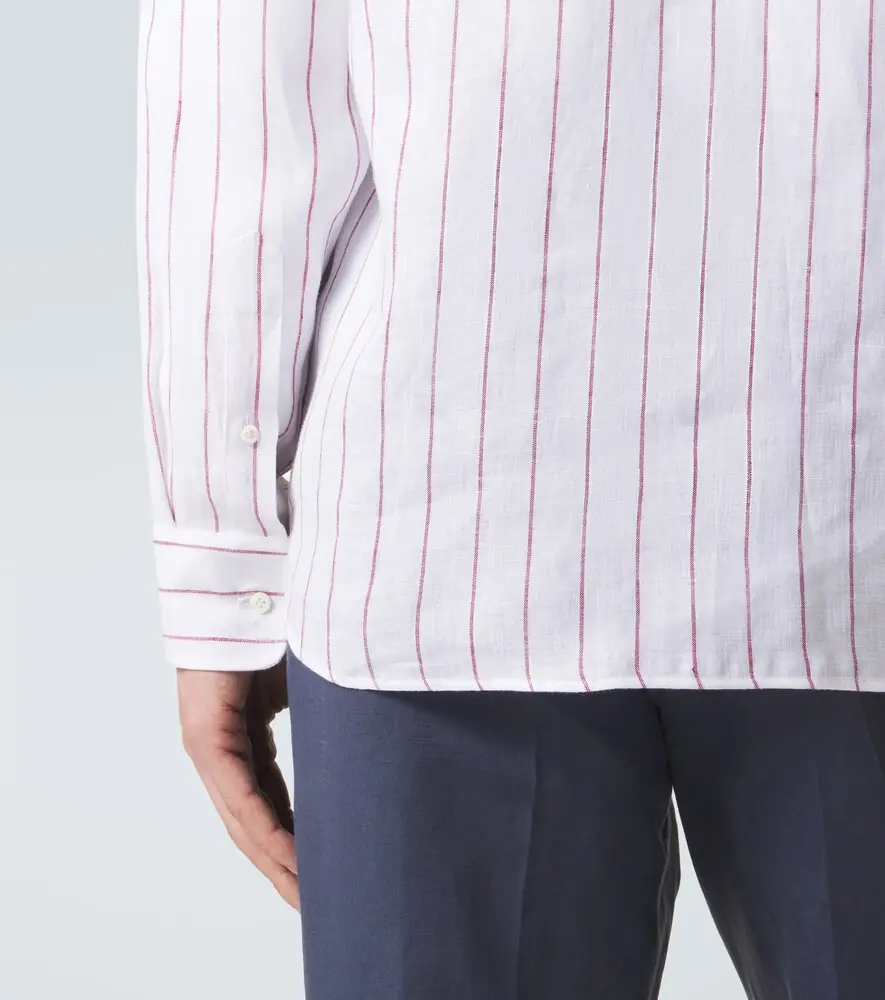 Brunello Cucinelli Striped linen shirt | Thumbnail 4 Brunello Cucinelli Striped linen shirt | Thumbnail 4