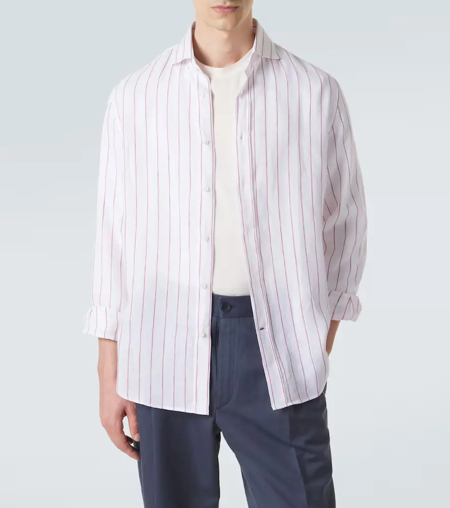 Brunello Cucinelli Striped linen shirt | Thumbnail 5 Brunello Cucinelli Striped linen shirt | Thumbnail 5