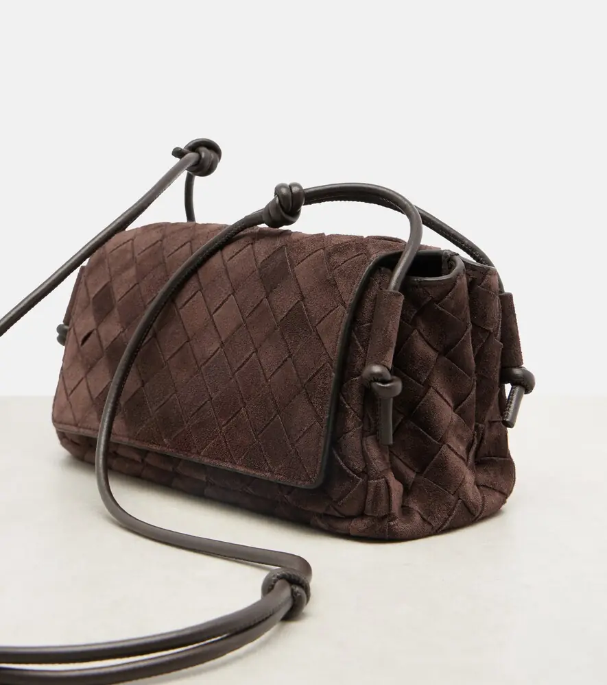 Bottega Veneta Notturno Intrecciato suede crossbody bag | Thumbnail 2 Bottega Veneta Notturno Intrecciato suede crossbody bag | Thumbnail 2