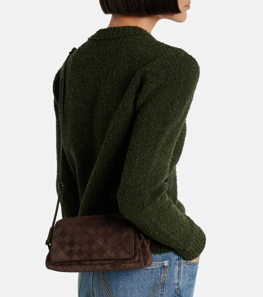 Bottega Veneta Notturno Intrecciato suede crossbody bag | Thumbnail 7 Bottega Veneta Notturno Intrecciato suede crossbody bag | Thumbnail 7