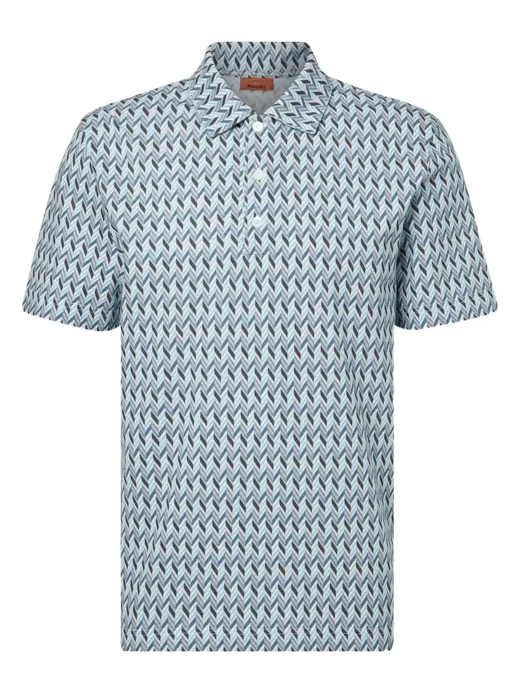 Zigzag cotton polo shirt Zigzag cotton polo shirt