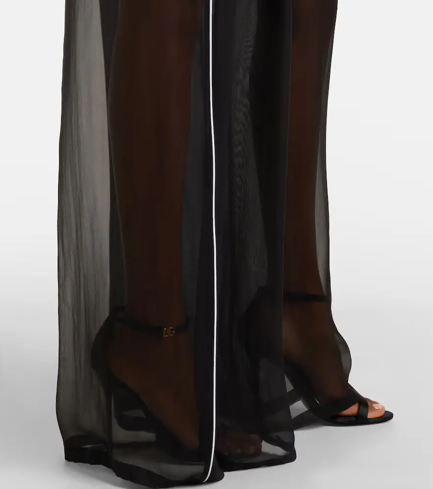 Dolce & Gabbana Sheer silk wide-leg pants | Thumbnail 6
