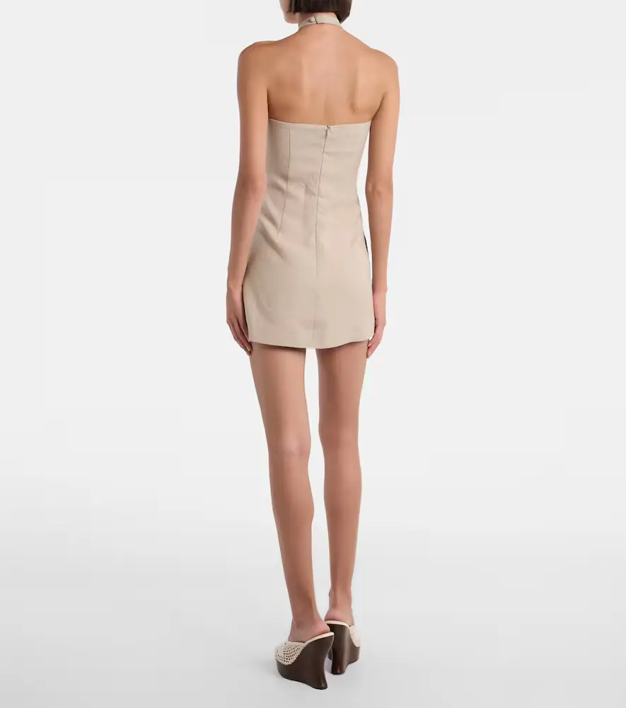 Magda Butrym Halterneck linen minidress | Thumbnail 3