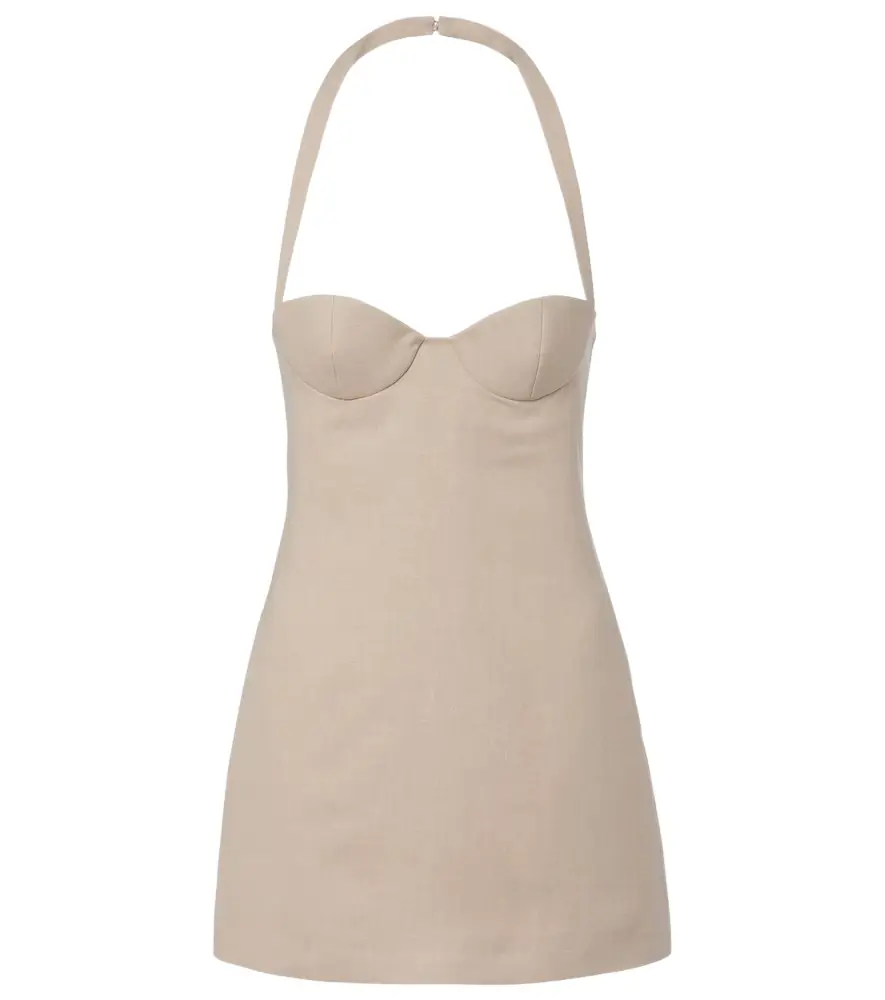Magda Butrym Halterneck linen minidress | Image 1 Magda Butrym Halterneck linen minidress | Image 1