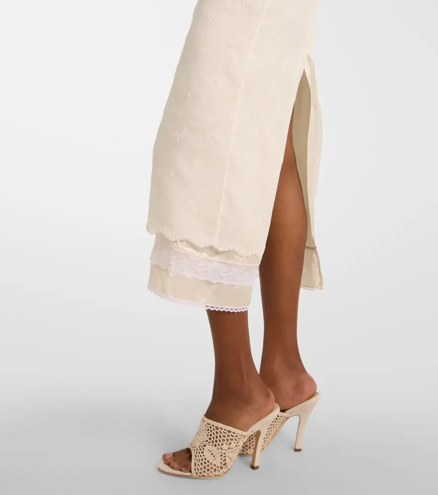 Magda Butrym Embroidered silk, wool and cotton-blend midi dress | Thumbnail 5