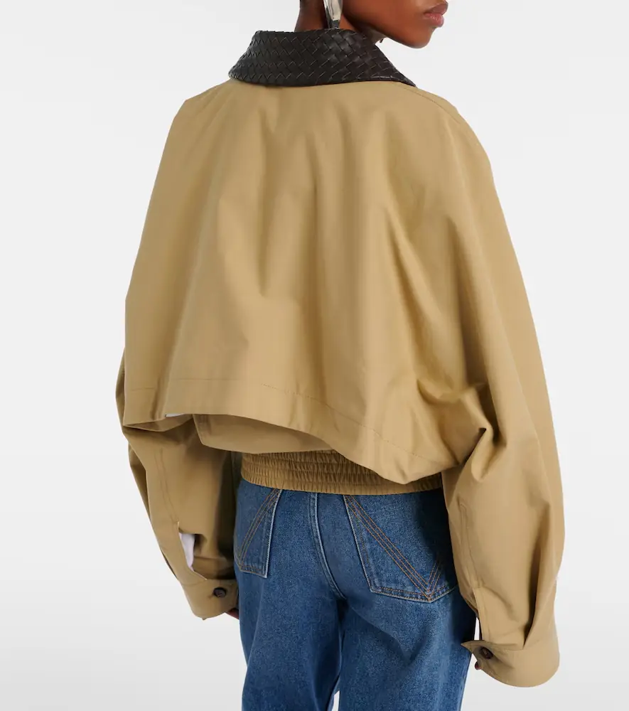 Bottega Veneta Intrecciato leather-trimmed blouson | Thumbnail 2 Bottega Veneta Intrecciato leather-trimmed blouson | Thumbnail 2