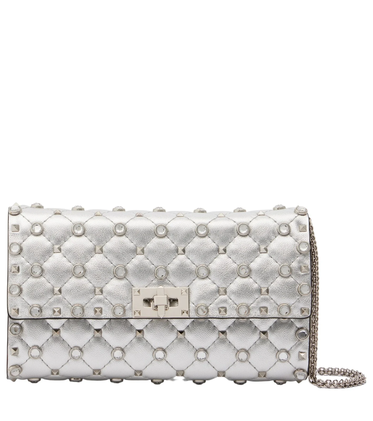 Rockstud Spike metallic leather shoulder bag
