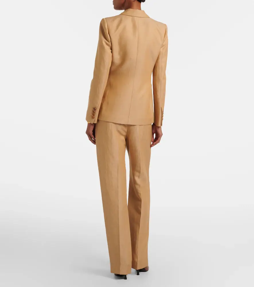 Blazé Milano Blazé Milano Fox linen-blend straight pants | Thumbnail 2