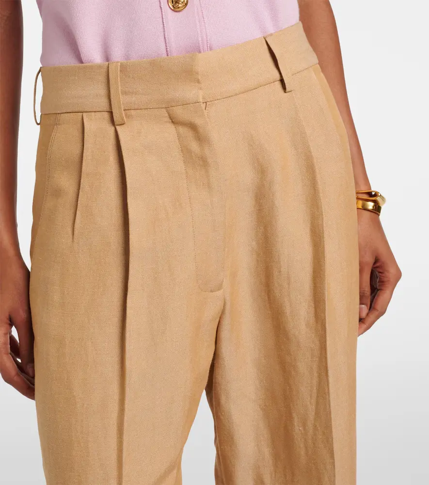 Blazé Milano Blazé Milano Fox linen-blend straight pants | Thumbnail 4
