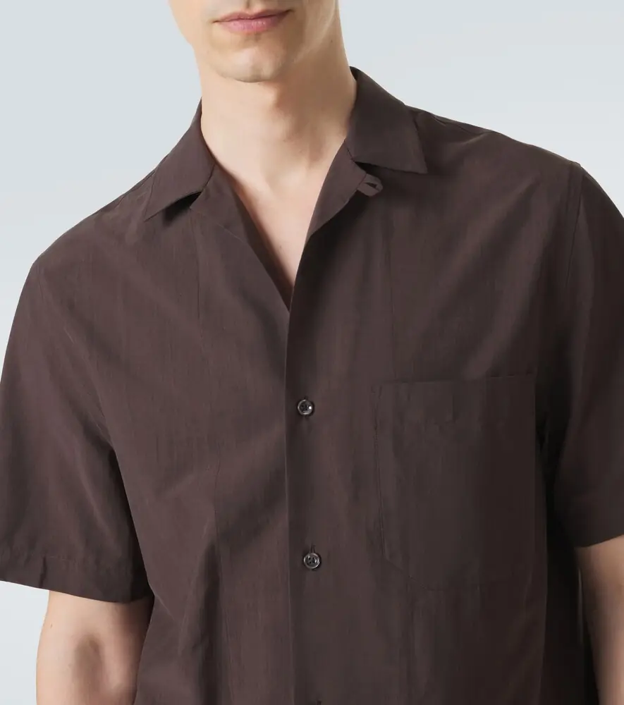 Umit Benan Havana silk-blend bowling shirt | Thumbnail 3