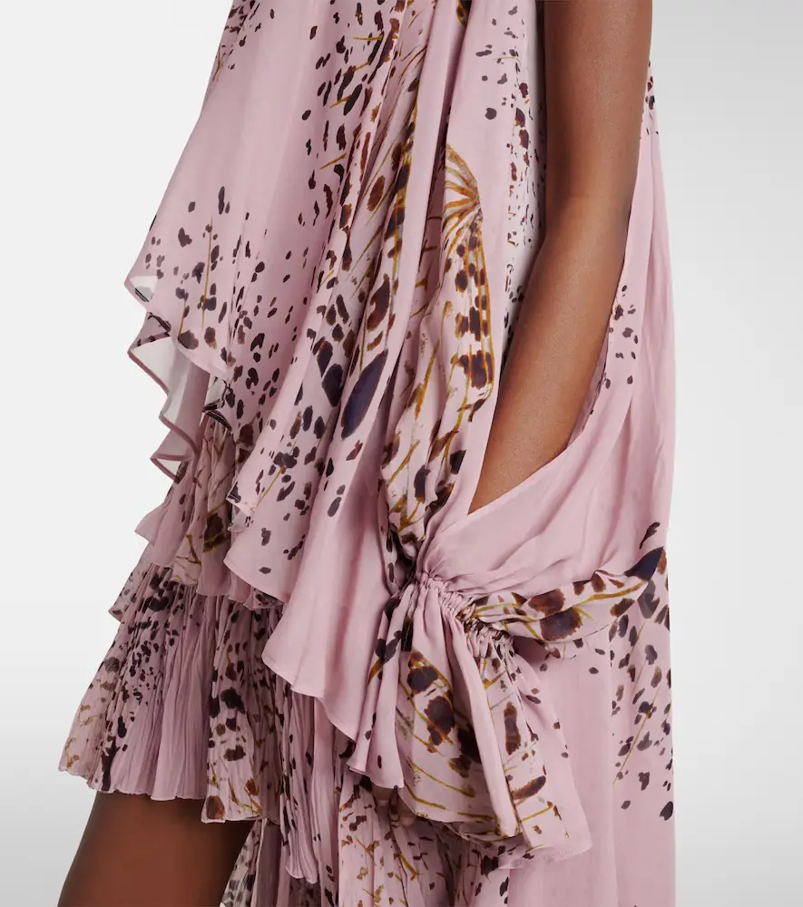 BLUMARINE Printed asymmetric georgette blouse | Thumbnail 4 BLUMARINE Printed asymmetric georgette blouse | Thumbnail 4