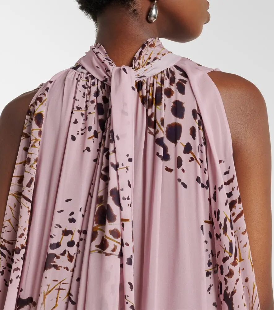 BLUMARINE Printed asymmetric georgette blouse | Thumbnail 6 BLUMARINE Printed asymmetric georgette blouse | Thumbnail 6