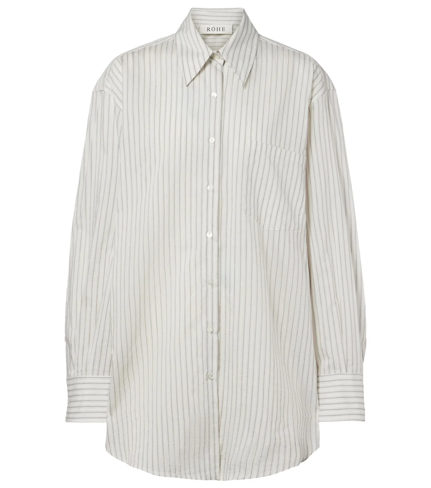 Róhe Striped silk and cotton shirt Róhe Striped silk and cotton shirt