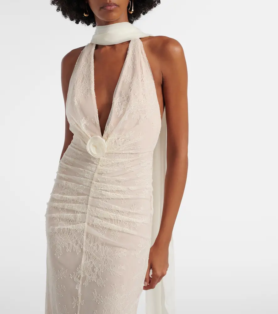 DE LA VALI Bridal Amora lace tulle gown | Thumbnail 6 DE LA VALI Bridal Amora lace tulle gown | Thumbnail 6