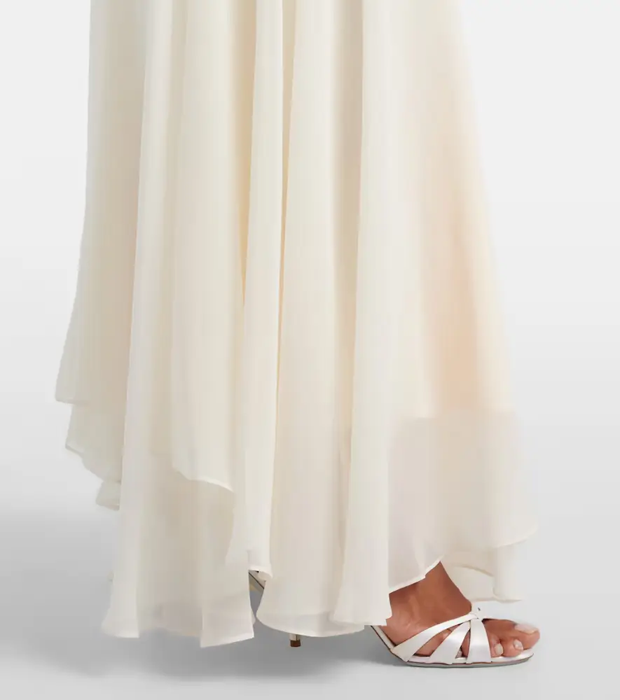 DE LA VALI Bridal Dia silk chiffon gown | Thumbnail 2
