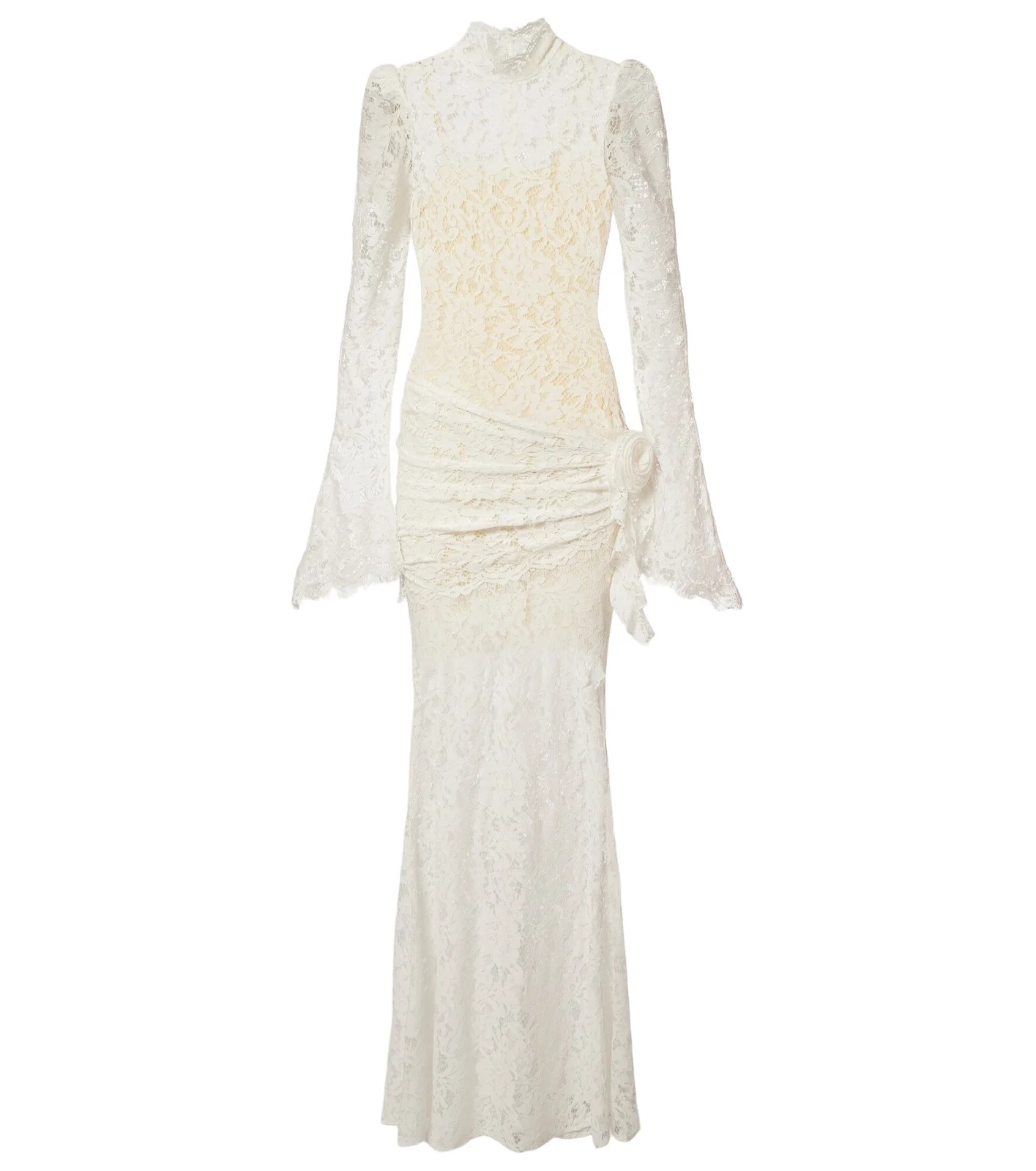 DE LA VALI Bridal Bodita cotton-blend lace gown