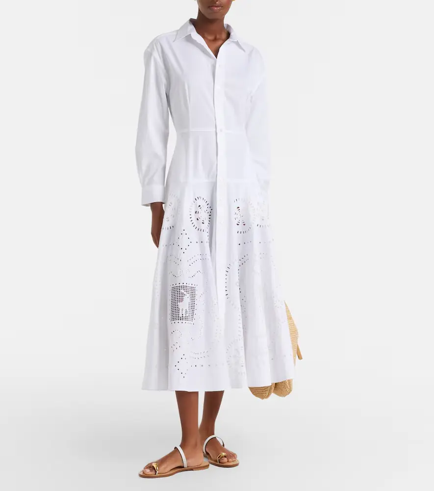 Polo Ralph Lauren Broderie anglaise cotton shirt dress | Thumbnail 5 Polo Ralph Lauren Broderie anglaise cotton shirt dress | Thumbnail 5